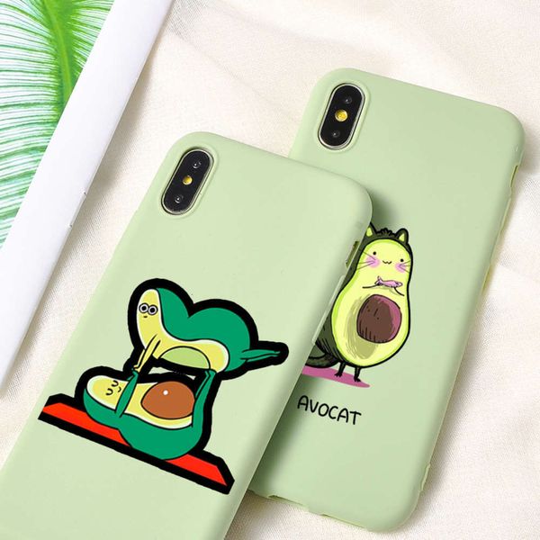 

vip cartoon avocado silicone cover, vip cartoon silicone cover 7, 8 plus, xr, x, s, max, 6, 6s plus4fre