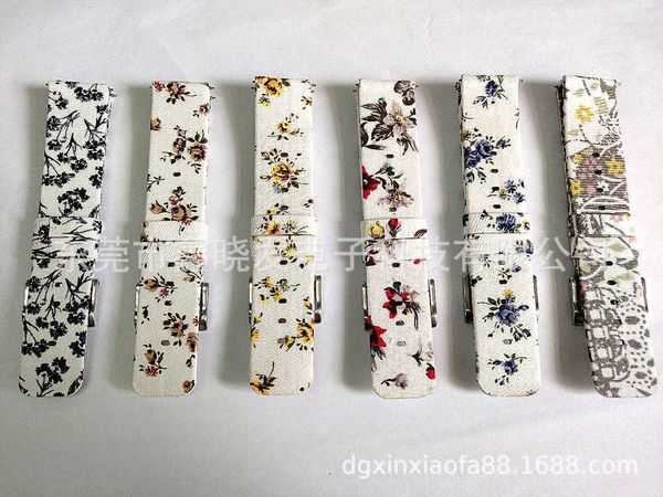 

suitable for fitbit versa intelligent canvas watch strap, personalized leisure pastoral scenery wri