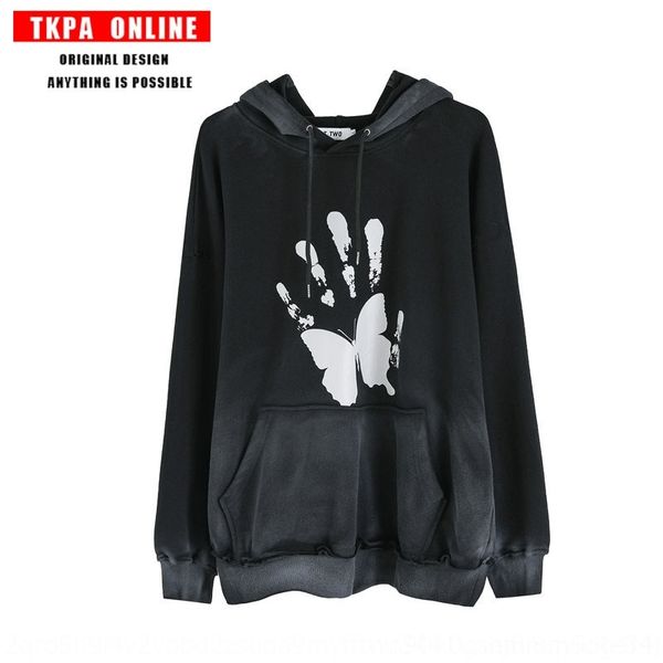 

6nhjz tkpa граффити галстук краситель мужского с капюшоном градиента и ины женщин свитера мода улица пальто свитер бренда верхней улица своб, Black