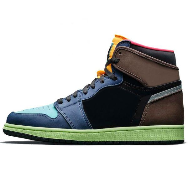 

box jumpman 1 1s mens basketball shoes obsidian unc twist dark mocha turbo green royal toe chicago sport trainers sneakers