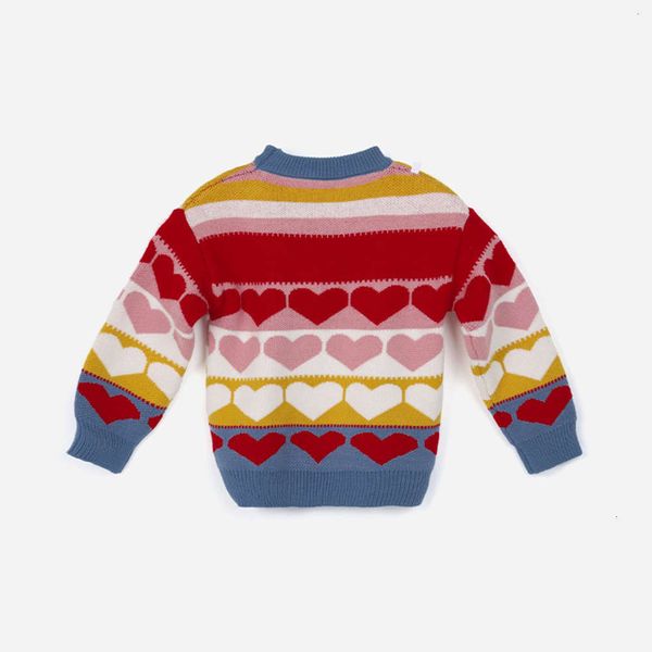 

new children's autumn wear winter 2020 peach heart jacquard boys and girls' sweater a8k0, Blue