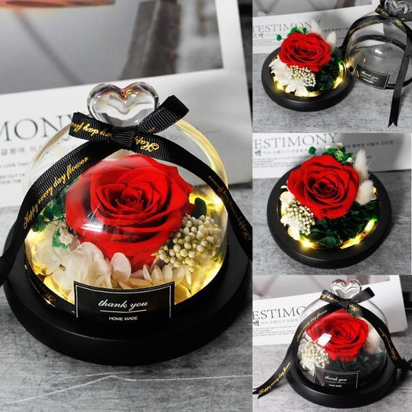 

decorative flowers & wreaths save valentine's day gift exclusive glass rose dome light timeless real mother's gift1