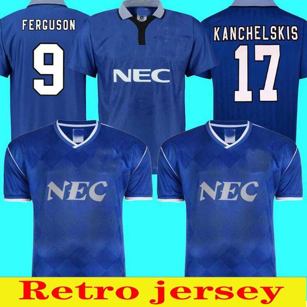 

1995 ferguson football retro final shirt football rideout 1987 88 home jersey shirt jersey kanchelskis rideout horne futebol, Black;yellow