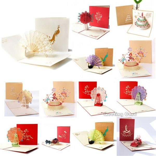 

3d up card birthday wedding valentine anniversary greeting cards invitations1