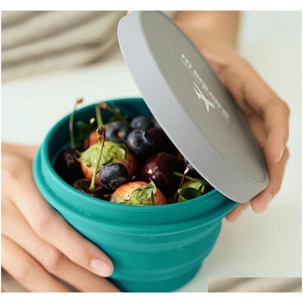 

portable folding cups large capacity sile bowl food grade sile collapsible portable bowls travel outdo jlljuz dh_niceshop