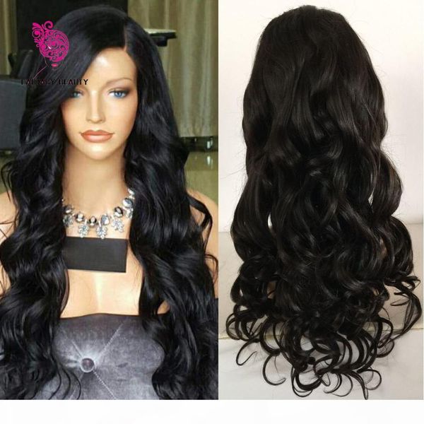 

8a unprocessed virgin brazilian full lace wigs human hair with baby hair 130 density natural wave glueless full lace front wigs, Black;brown