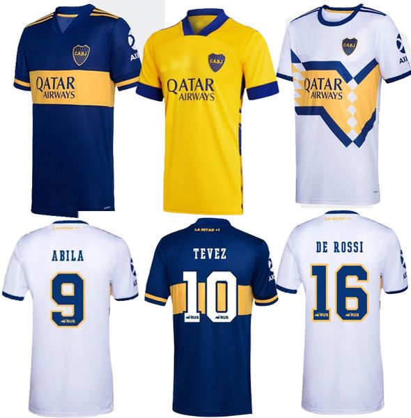 

2020 2021 boca juniors soccer jersey home away boca juniors gago osvaldo carlitos perez de rossi tevez pavon jrs men football shirt, Black;yellow