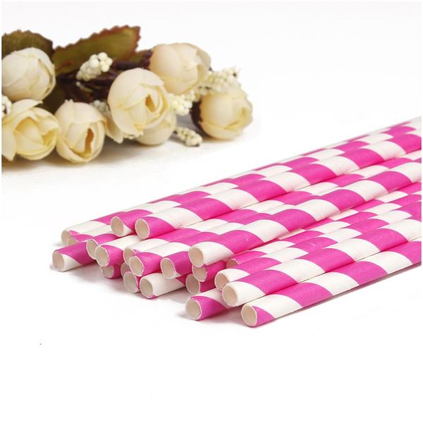 

25pcs disposable paper straw point drinking straw birthday party decorations kids baby shower wedding party bbyvck
