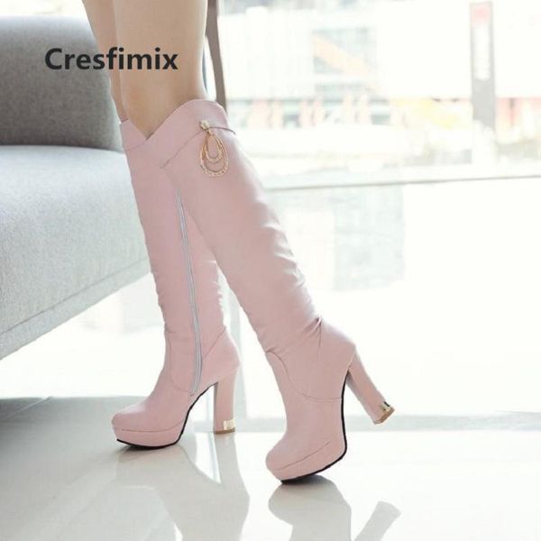 

botas de mujer women cute comfortable autumn pu leather long boots lady cool street boots botas femininas leisure e3240, Black