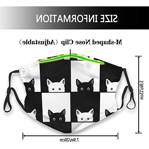 

1pcs mask on black and white newcats chess board design sports windproof men women fashion masks mascarillas de tela