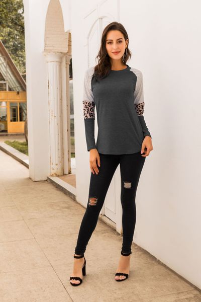 

womens casual round neck long sleeve t shirt elbow striped pullover tunic casual, White