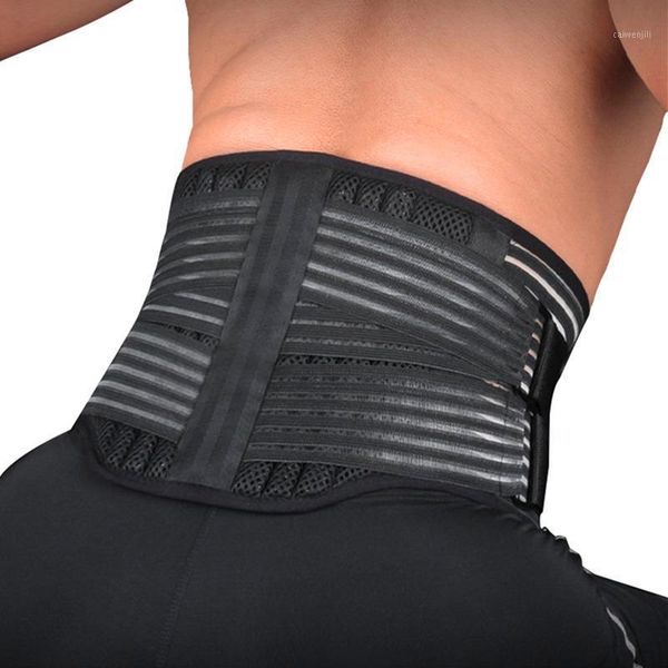 

gym lumbar waist support belt lower back brace for man women pain relief sports safety weightlifting squat fitness protection1, Black;gray