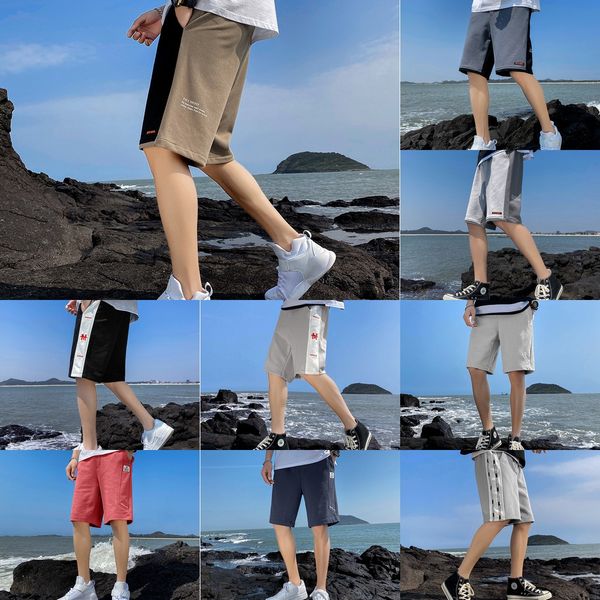 

пляжные шорты мужские шорты тенденции 2020 случайные летом тонкие пять точка случайные мужские свободно негабаритные брюки молодежные брюки, Blue