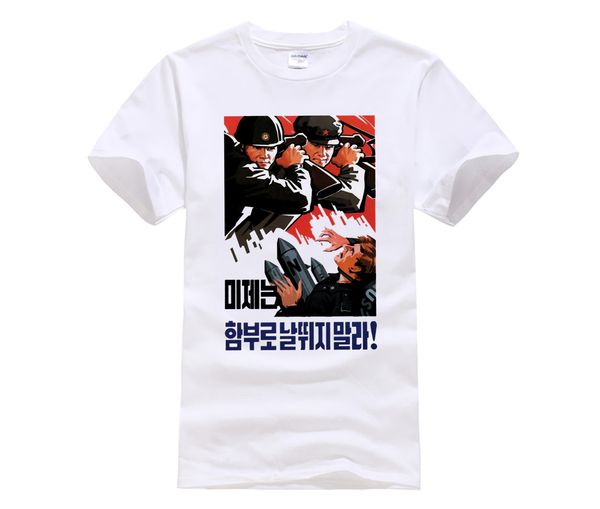

summer cool north korea propaganda poster political art communism mens white tee funny sport hooded sweatshirt hoodie men t shirt