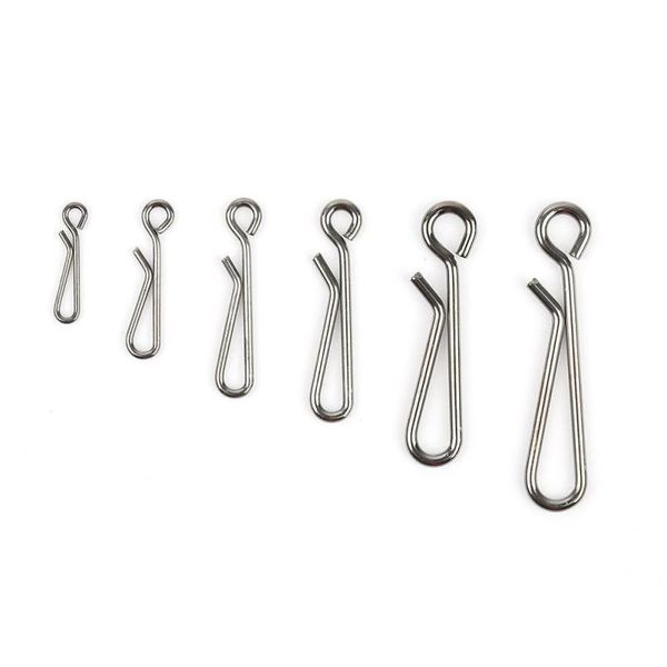 

50pcs/lot hanging snap fishing swivel barrel swivel tackle solid enforce fishing pin snaps connector fish lure tools c bbyntp