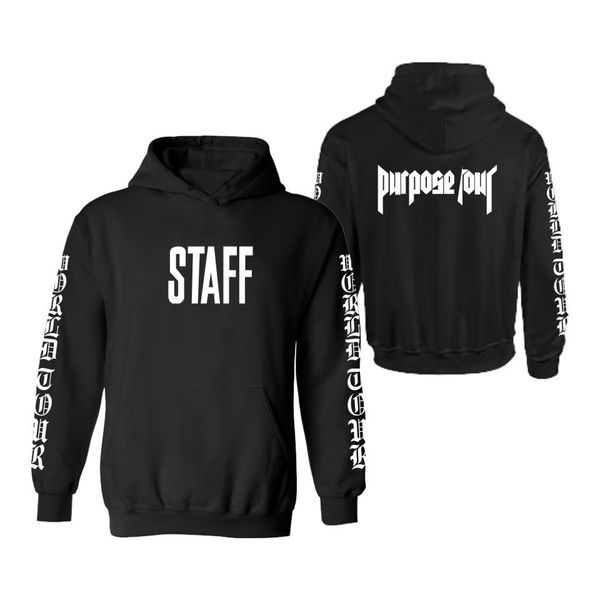 

wholesale- staff hoodie purpose tour clothes men hoodies sweatshirts mens streetwear brand sweatshirts, Black