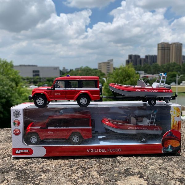 

1:43 alloy off-road vehicle speedboat trailer model car powerboat