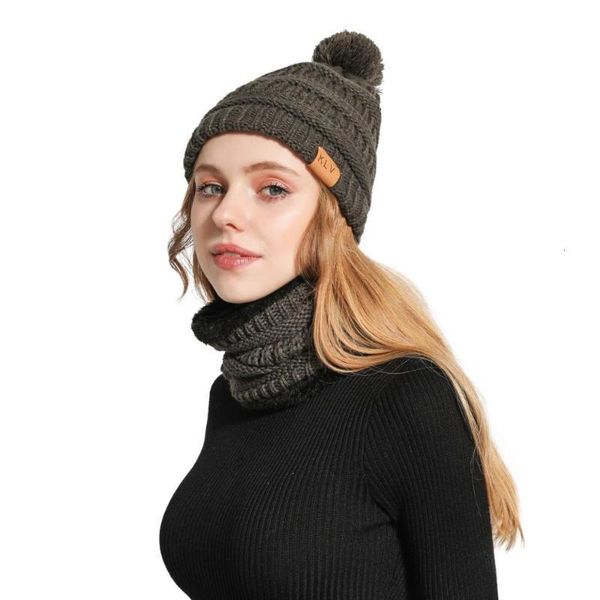 

women skullies with bib hedging cap for female hairball thick warm acrylic autumn and winter hats high quality, Blue;gray