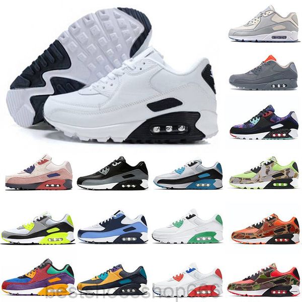 

men women 90s casual shoes triple black white pink blue grey black croc infrared mens fashion trainers outdoor sport sneaker 36-45 lpo2, White;red