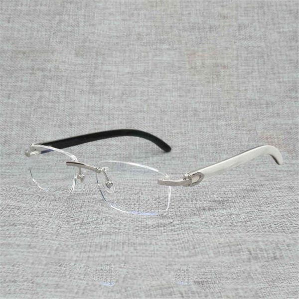 

75% off online shop vintage wood square clear men natural buffalo horn oversize rimless glasses frame for women reading optical oval oculos, White;black