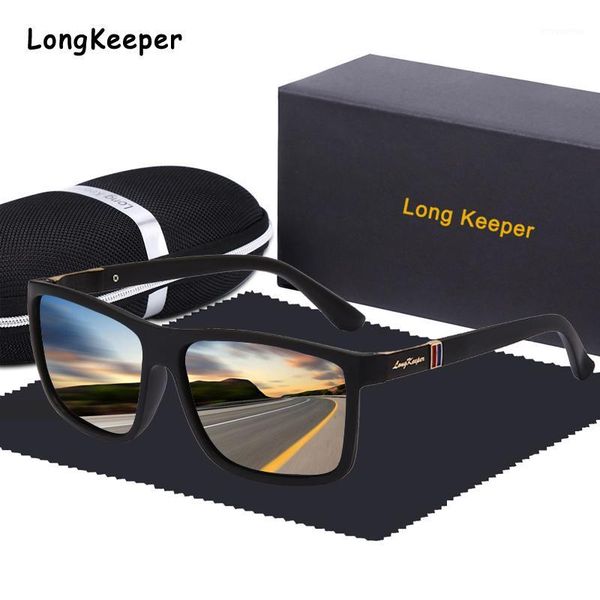 

2020 vintage polarized sunglasses men square driving shades sun glasses brand desgin mirror coating eyewear with gift box oculos1, White;black