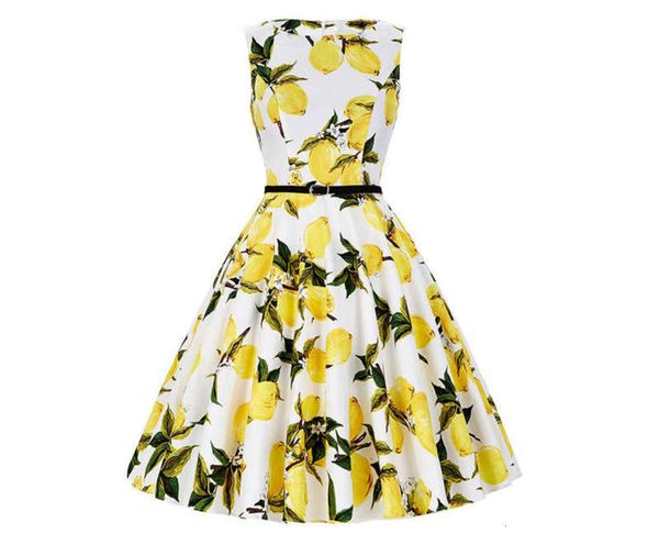 

50s sleeveless round neck pullover women's hepburn cotton summer dress, Black;gray