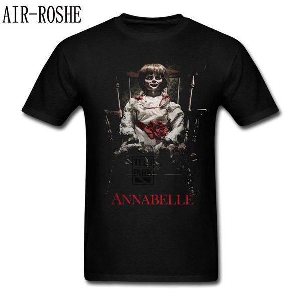 

digital printing annabelle the haunted doll designer man round collar short sleeve horror movie sport hooded sweatshirt hoodie t shirt