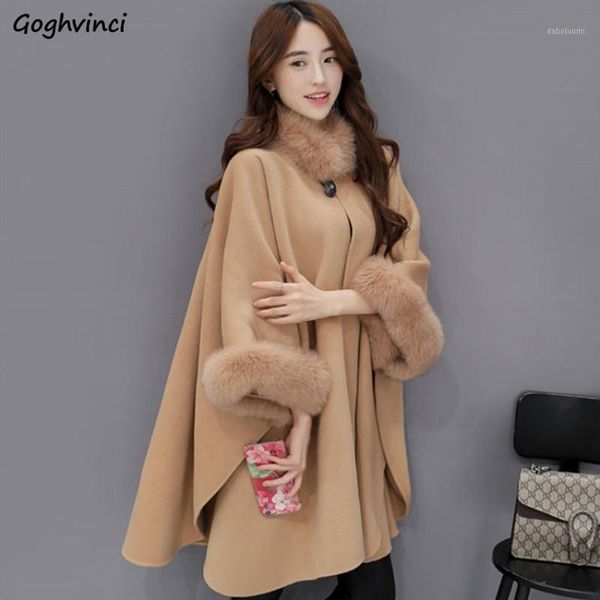 

wool women solid turtleneck loose plus size womens coats warm females elegant korean style new fashion1, Black