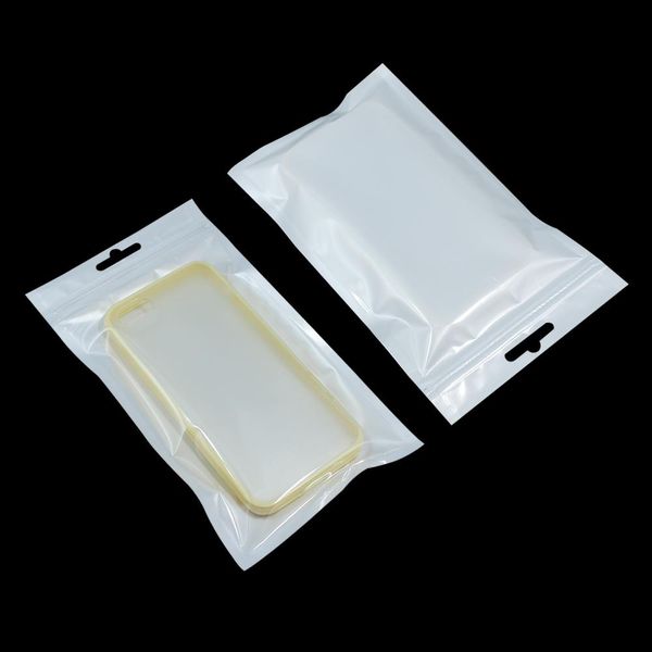 

1018 см чистая белая самоуплотняющаяся молния ziplock пластиковая сумка для хранения zip замок подарок ювелирные изделия упаковочные сумки п