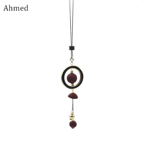 

ahmed korean fashion women long necklaces & pendants resin beads sweater necklace for women jewelry gifts wholesale1, Silver