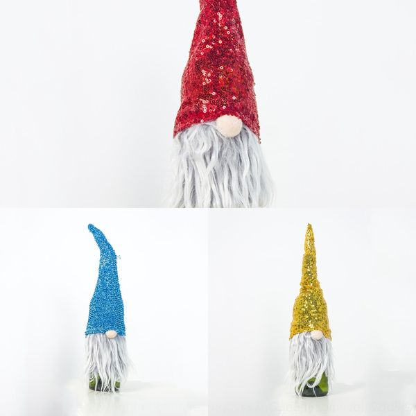 

cmwvt xibao 20 безликий рождество декоративные блестки ткани новый санта-клаус блестки вино шампанское красное вино набор бутылка бутылка на