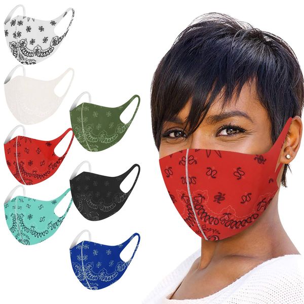 

новая печать mascarilla 4pc мужчины рождественские маски прекрасные и женщины маски для лица моды рот caps моющегося #k
