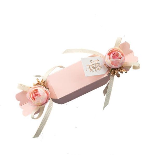 

1pcs flower wedding favor box and bags sweet gift candy boxes for wedding tag birthday guests favors event party