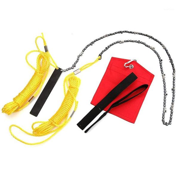 

48 inch hand saw gardening pocket chain saw kit 24/48 inch with rope wire for tree wood pruning branches cutting hand tools1