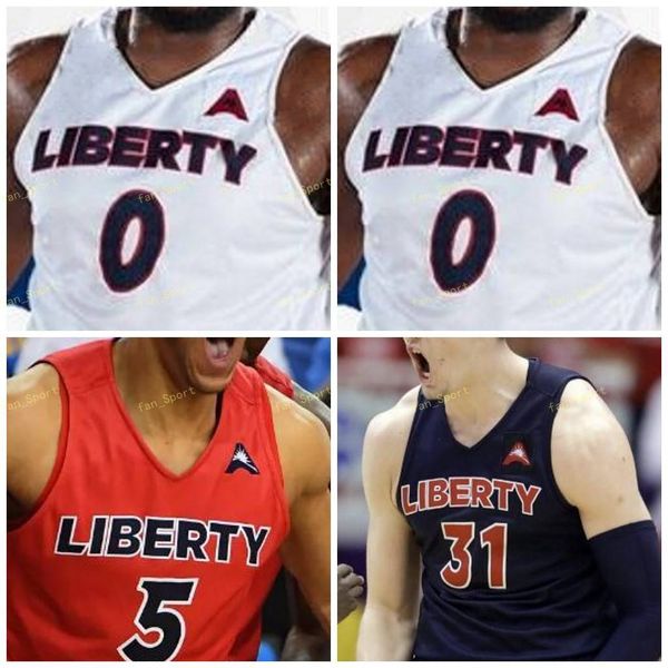 

liberty flames college basketball jersey 0 myo baxter-bell 1 caleb homesley 2 darius mcghee 3 lovell cabbil jr 4 tytist dean custom stitched, Black