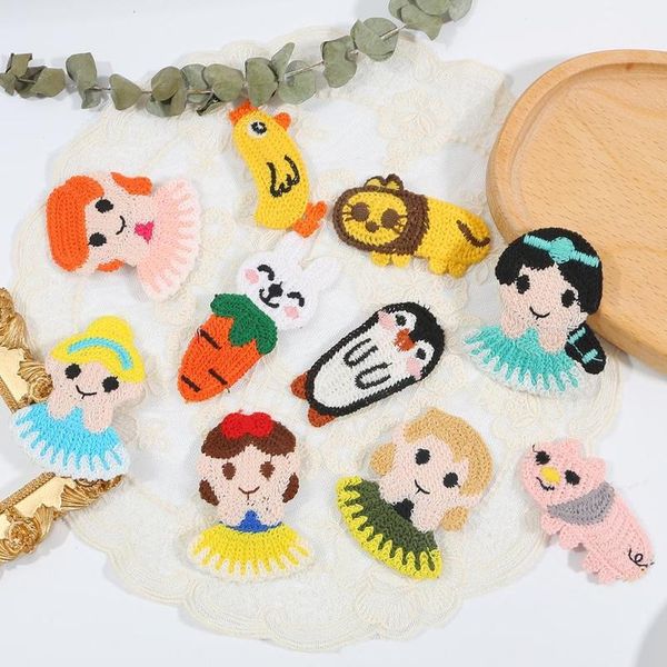 

1pc 6.5cm fashion cute cartoon animal hair clip baby head knitting wool barrettes hairpin for girl kids styling acc qyldde, Black;brown