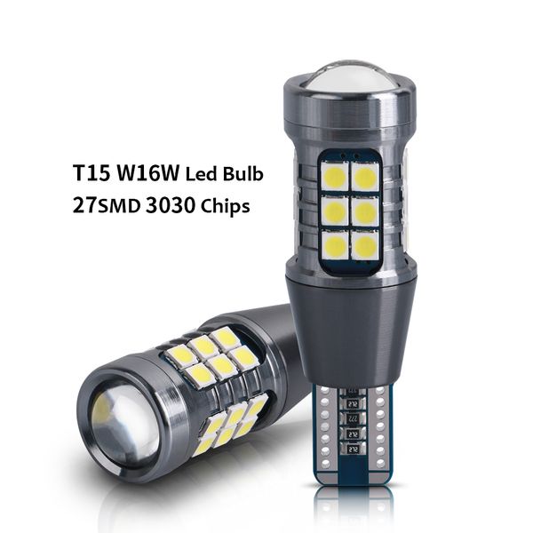 2 pcs Novo T15 912 W16W WY16 Super Bright 3030 LED Auto Bulbo de Freio Backup Lâmpada Reversa Carro Running Light Signals 12V