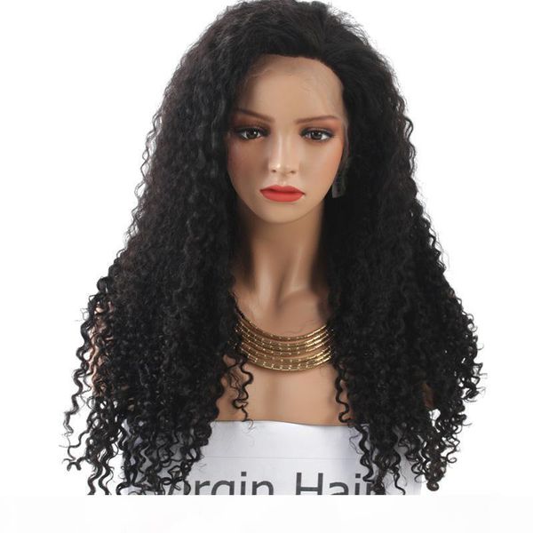 

180% density tight curly lace front human hair wigs for black wowen curly lace front wigs brazilian virgin hair ing, Black;brown