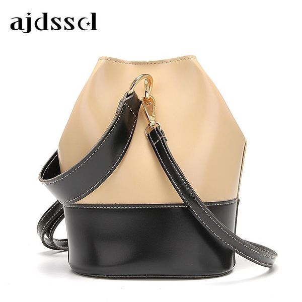 

2020 new stitching color bucket bag korean portable bag luxury handbags women bags designer crossbody bags