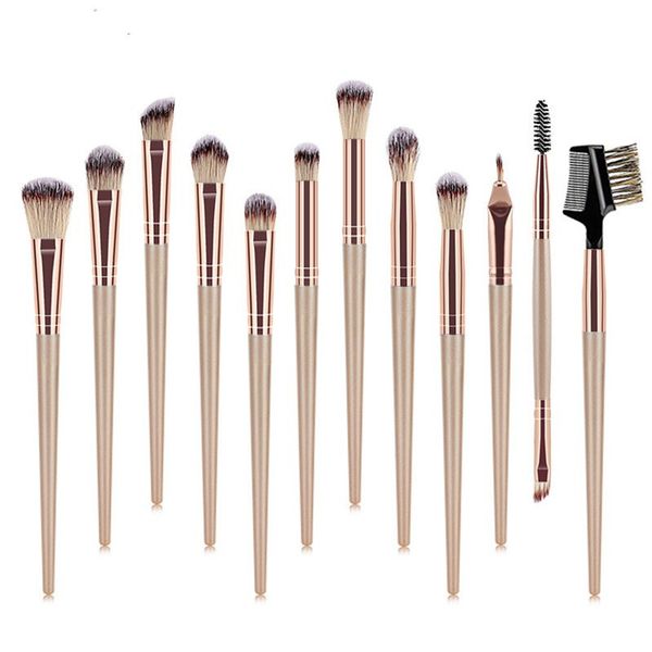 

drop ship 12pcs/set cosmetic makeup brushes set powder foundation eyeshadow eyeliner lip brush tool brand beauty tools pincel maquiagem