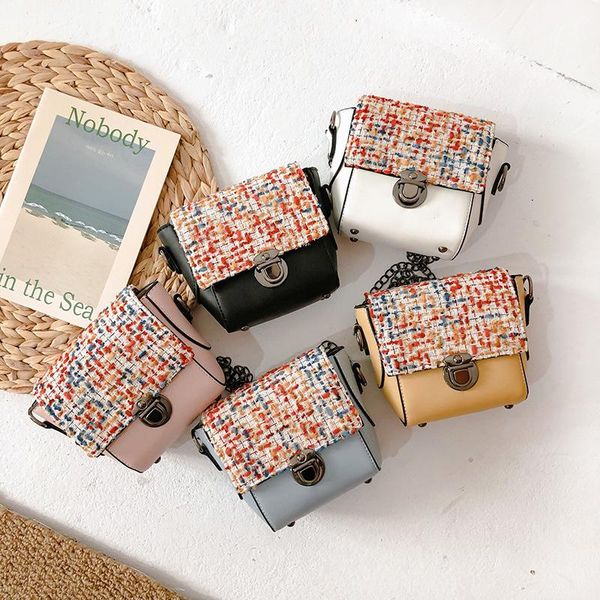 

purse raged sheep princess children's accessories mini shoulder chain bag messenger coin pu leather cute girls handbag, White