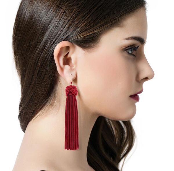 

5 цветов длинный участок ретро кисточка серьги 2020 горячие маленький шарик серьги мода темперамент серьги оптовая бесплатная доставка dhl, Silver