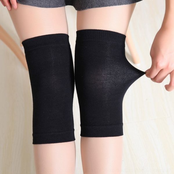 

gi8tw air socks in autumn and winter knee joint warm and protection cotton exercise leg bicycle dancing old cold cycling protection in warm, Black