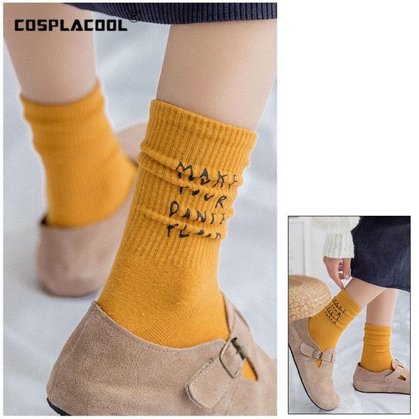 

cosplacool]letter harajuku funny socks women make today creative japanese socks street skateboard skarpetki meias calcetines, Black;white