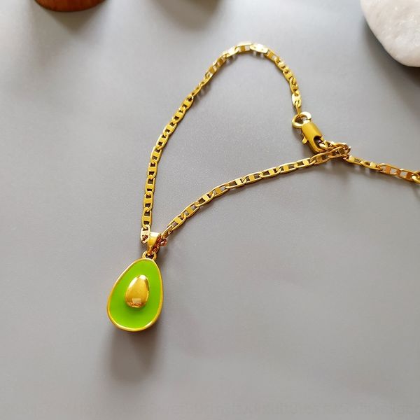 

3iryg 2020 fashionable and popular enamel drop glaze sweet and lovely bracelet female boudoir bracelet avocado x2asl, Golden;silver