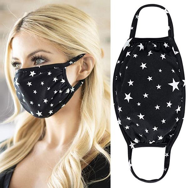 

designer cloth star reusable washable and fashion printed party face masks women mascarillas