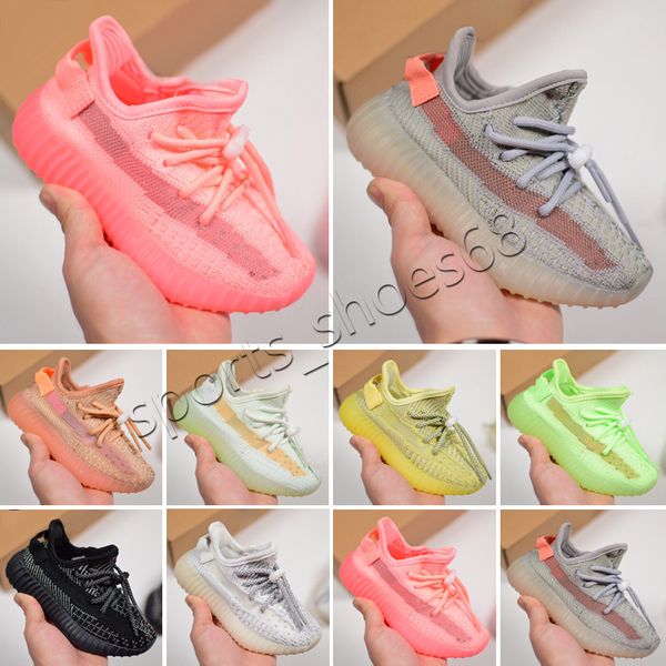 

2021 kids shoes boy and girl yellow core black children sports shoes sneakers baby for birthday gift t1, White;red