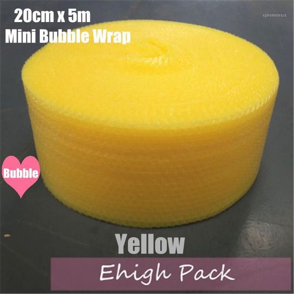 

20cmx5m yellow heart-shape mini air bubble roll party favors and gifts packing foam roll wedding decoration emballage bulle warp1
