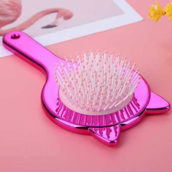 

cute cat ears massage combs salon hairdressing comb hair brush salon hair comb brush hair styling tool hea sqcwqn, Silver