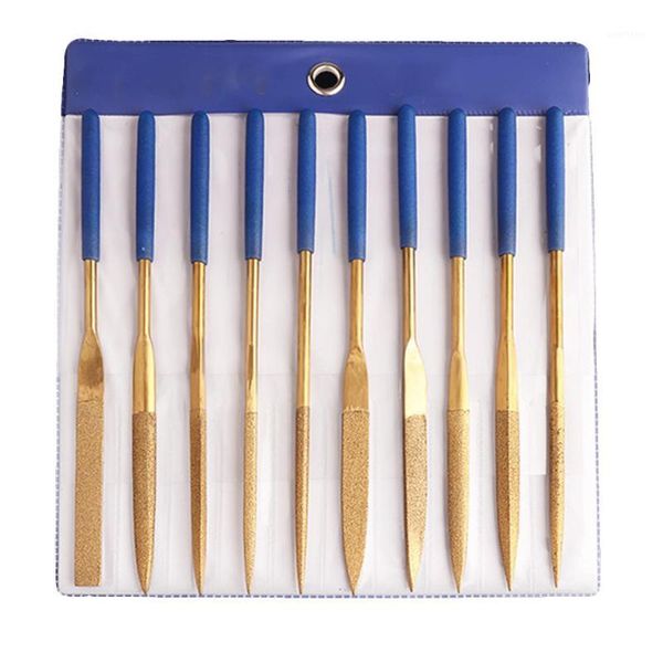 

10pcs diamond file 4x160mm diamond coated needle three-square triangle file titanium1